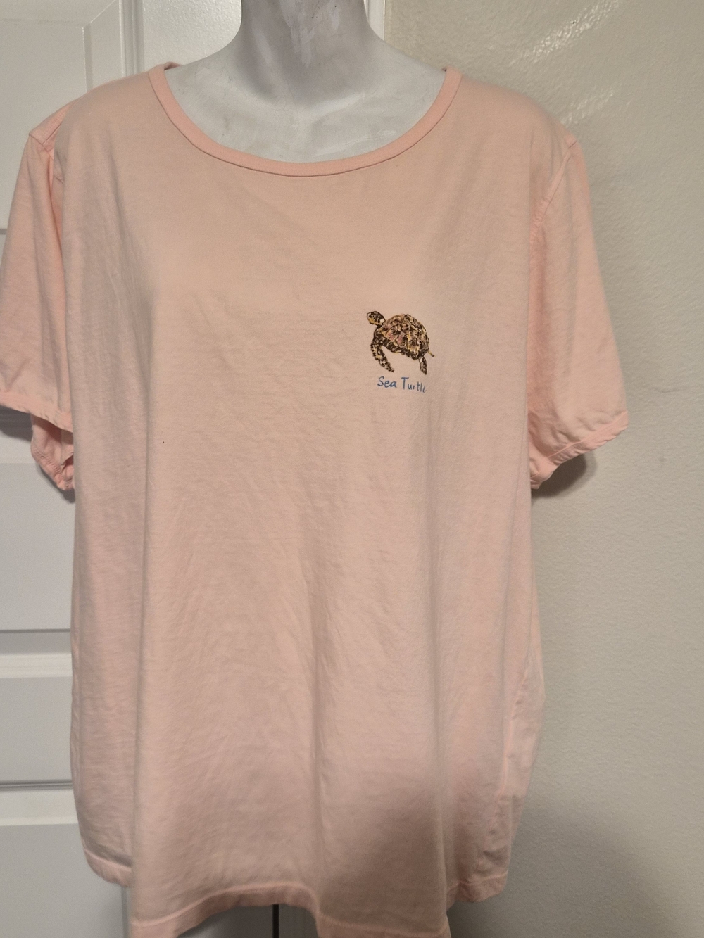 J.Crew National Park Foundation Biscayne Sea Turtle Pink Graphic T-Shirt 2X